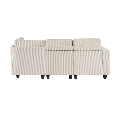 9650NBE*4SC (4)4-Piece Sectional with Storage, Storage Pouches and Charging Ports from Homelegance - Luna Furniture