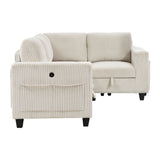 9650NBE*5SC (5)5-Piece Sectional with Storage, Storage Pouches and Charging Ports from Homelegance - Luna Furniture