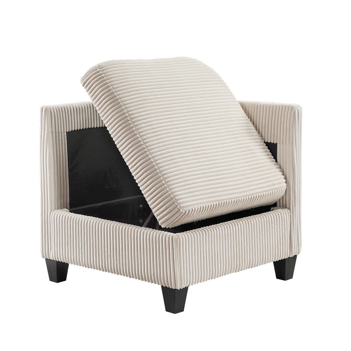 Walterboro Beige Corduroy 8-Piece Sectional with Storage, Storage Pouches and Charging Ports from Homelegance - Luna Furniture