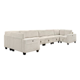 9650NBE*8SC (8)8-Piece Sectional with Storage, Storage Pouches and Charging Ports from Homelegance - Luna Furniture