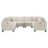 9650NBE*8SC (8)8-Piece Sectional with Storage, Storage Pouches and Charging Ports from Homelegance - Luna Furniture