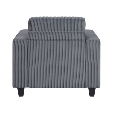 Walterboro Dark Gray Chair with Storage Pouches from Homelegance - Luna Furniture