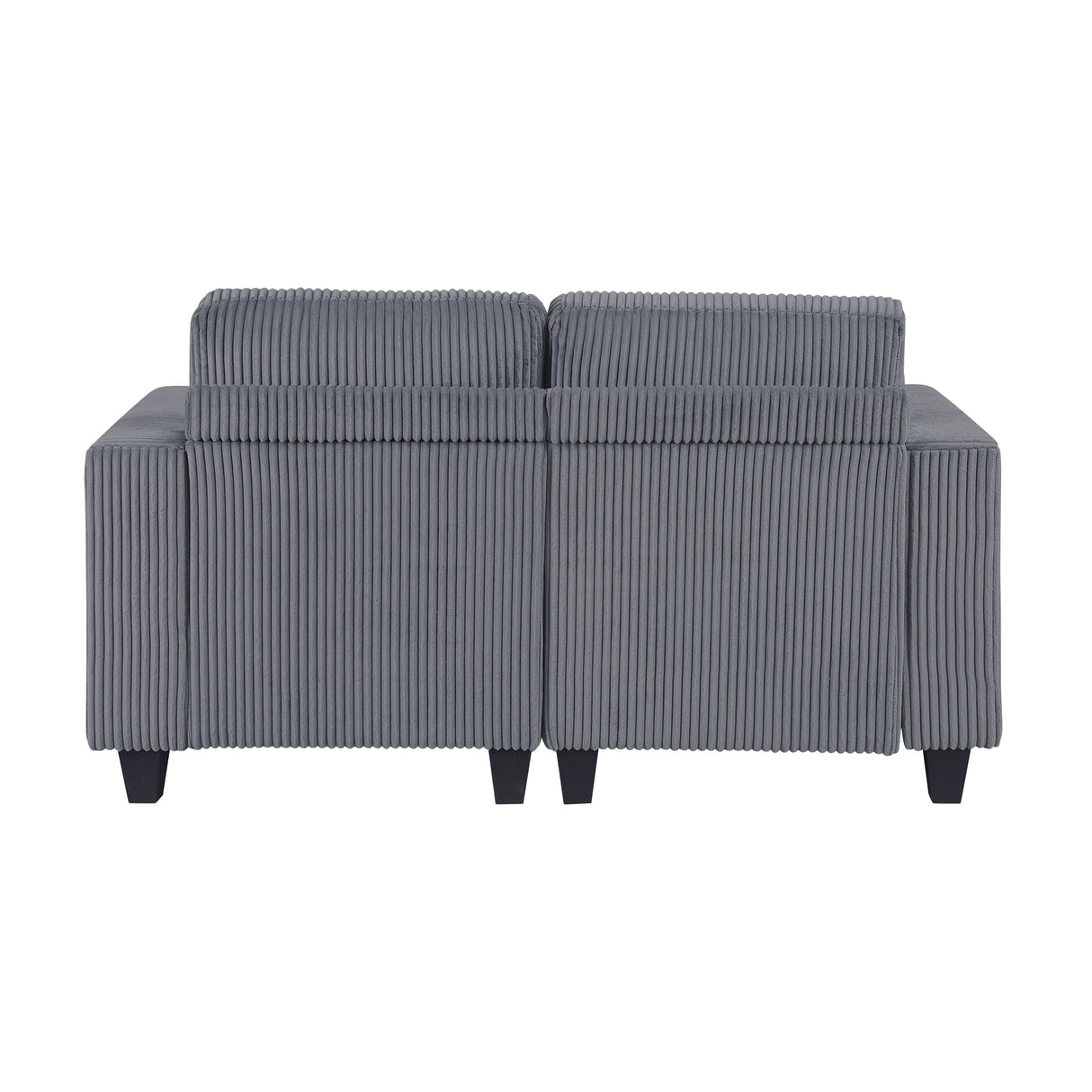 Walterboro Dark Gray Modular Love Seat with Storage, Storage Pouches and Charging Ports from Homelegance - Luna Furniture