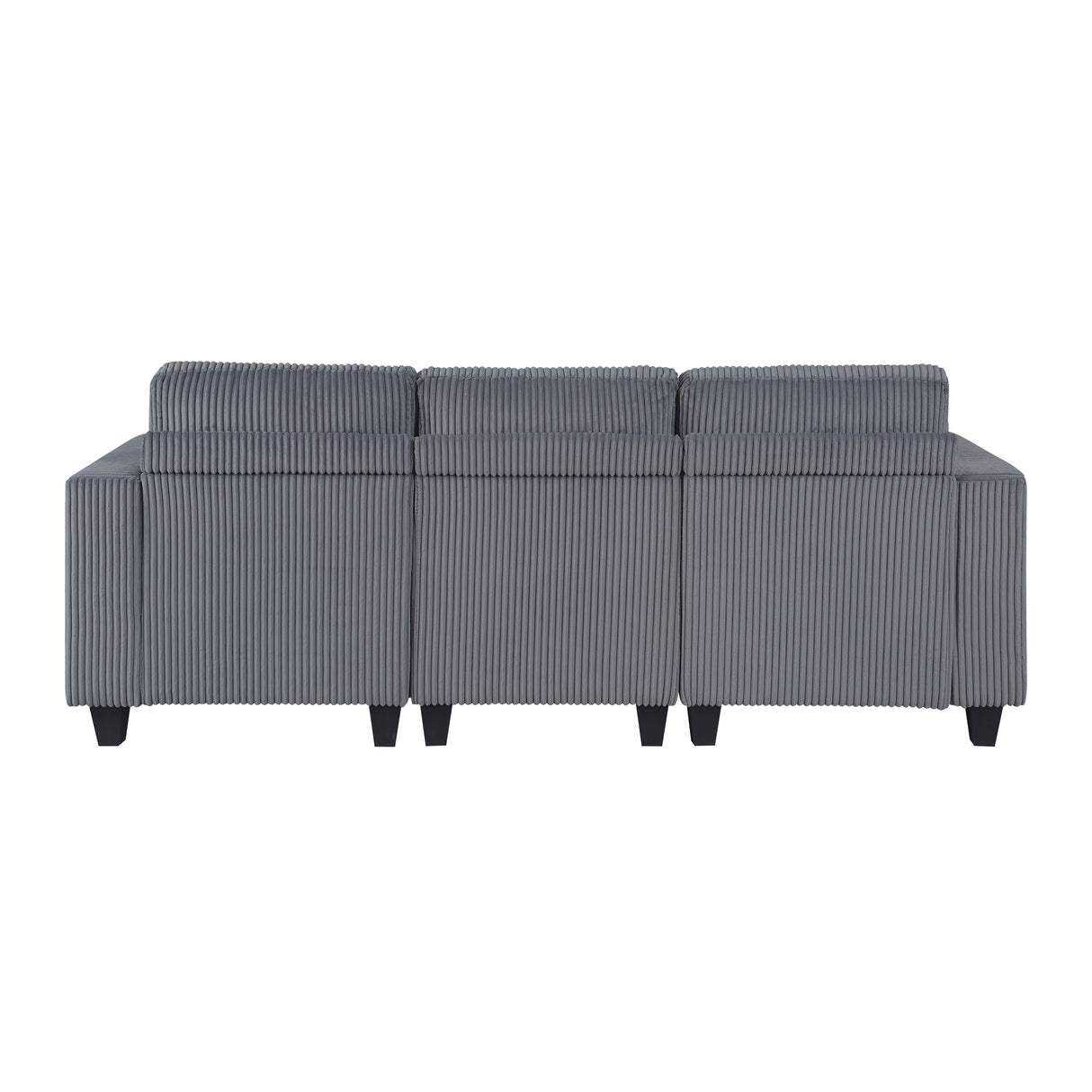 Walterboro Dark Gray Modular Sofa with Storage, Storage Pouches and Charging Ports from Homelegance - Luna Furniture