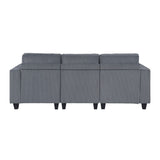Walterboro Dark Gray Modular Sofa with Storage, Storage Pouches and Charging Ports from Homelegance - Luna Furniture