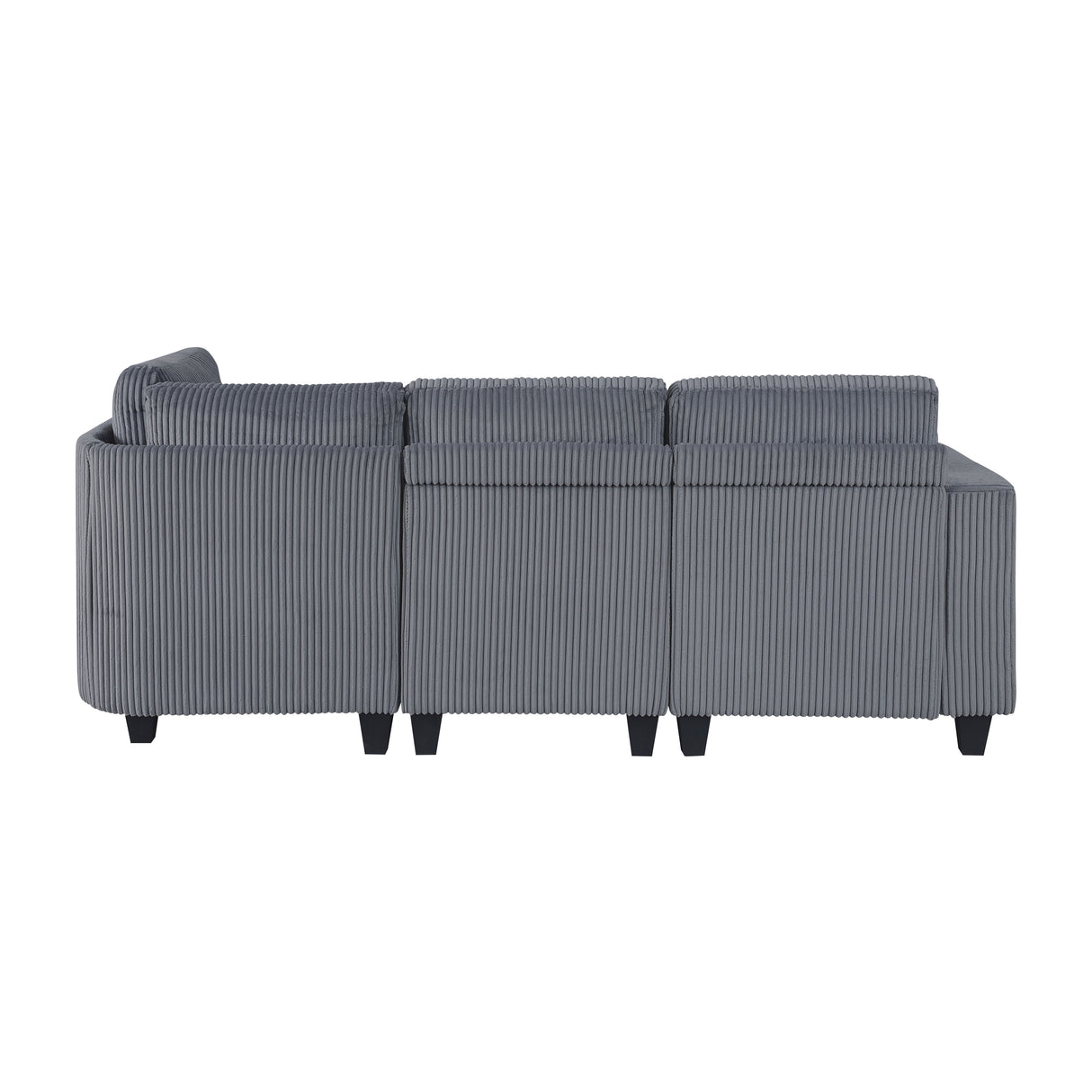 9650NDG*4SC (4)4-Piece Sectional with Storage, Storage Pouches and Charging Ports from Homelegance - Luna Furniture