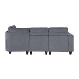 9650NDG*4SC (4)4-Piece Sectional with Storage, Storage Pouches and Charging Ports from Homelegance - Luna Furniture