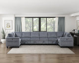 9650NDG*8SC (8)8-Piece Sectional with Storage, Storage Pouches and Charging Ports from Homelegance - Luna Furniture