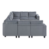 9650NDG*8SC (8)8-Piece Sectional with Storage, Storage Pouches and Charging Ports from Homelegance - Luna Furniture