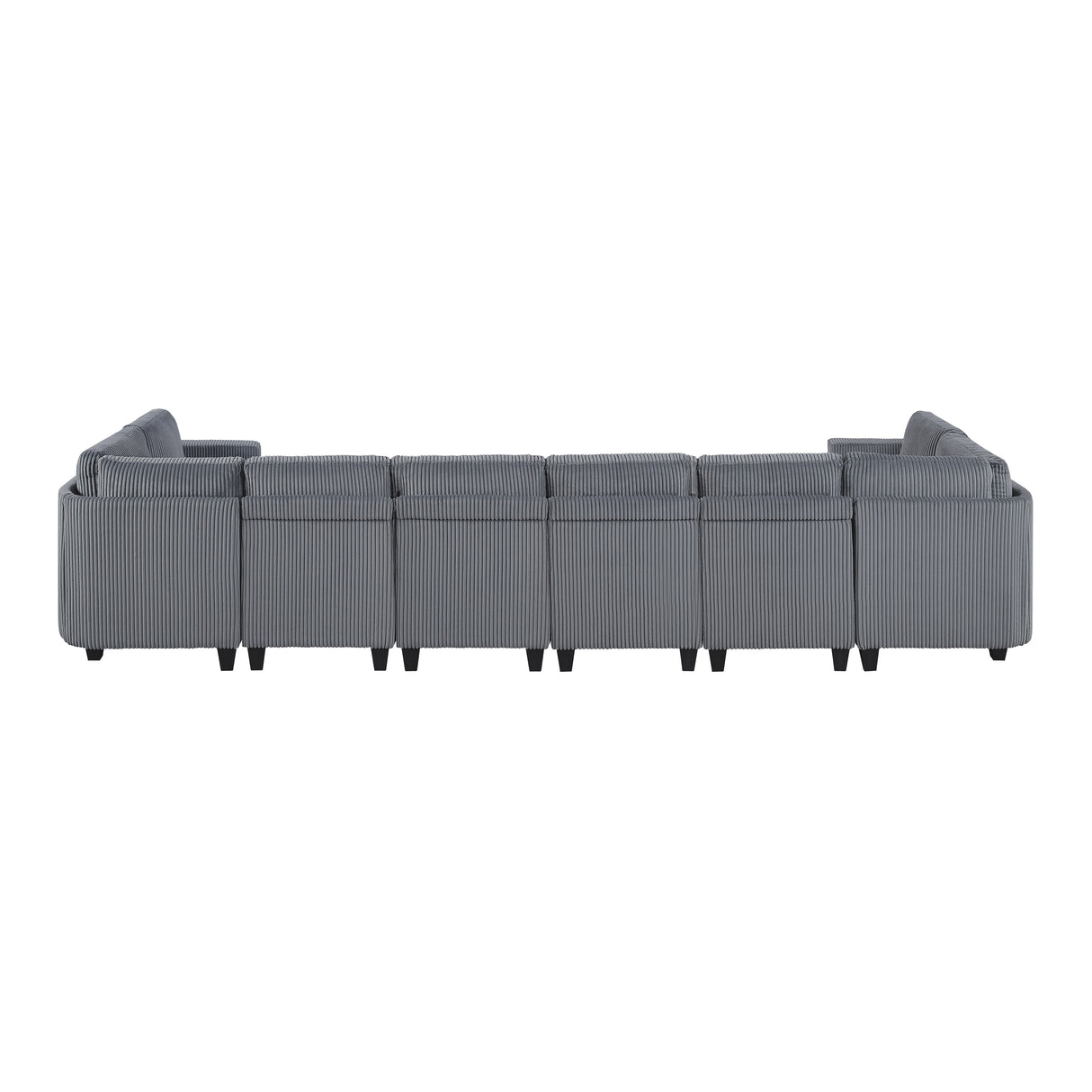 9650NDG*8SC (8)8-Piece Sectional with Storage, Storage Pouches and Charging Ports from Homelegance - Luna Furniture