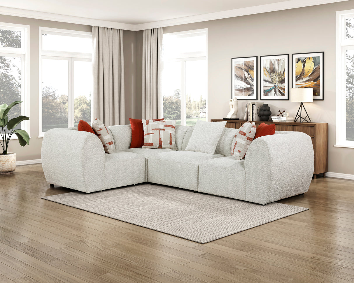 Franz Beige Chenille 4-Piece Modular Sectional from Homelegance - Luna Furniture