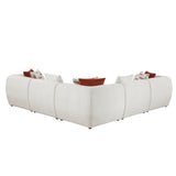 Franz Beige Chenille 3-Piece Modular Sofa