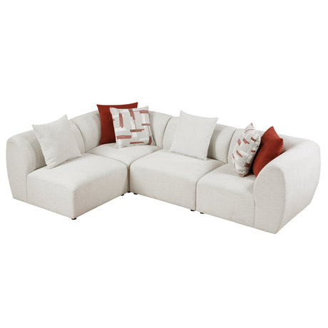 Franz Beige Chenille 4-Piece Modular Sectional from Homelegance - Luna Furniture