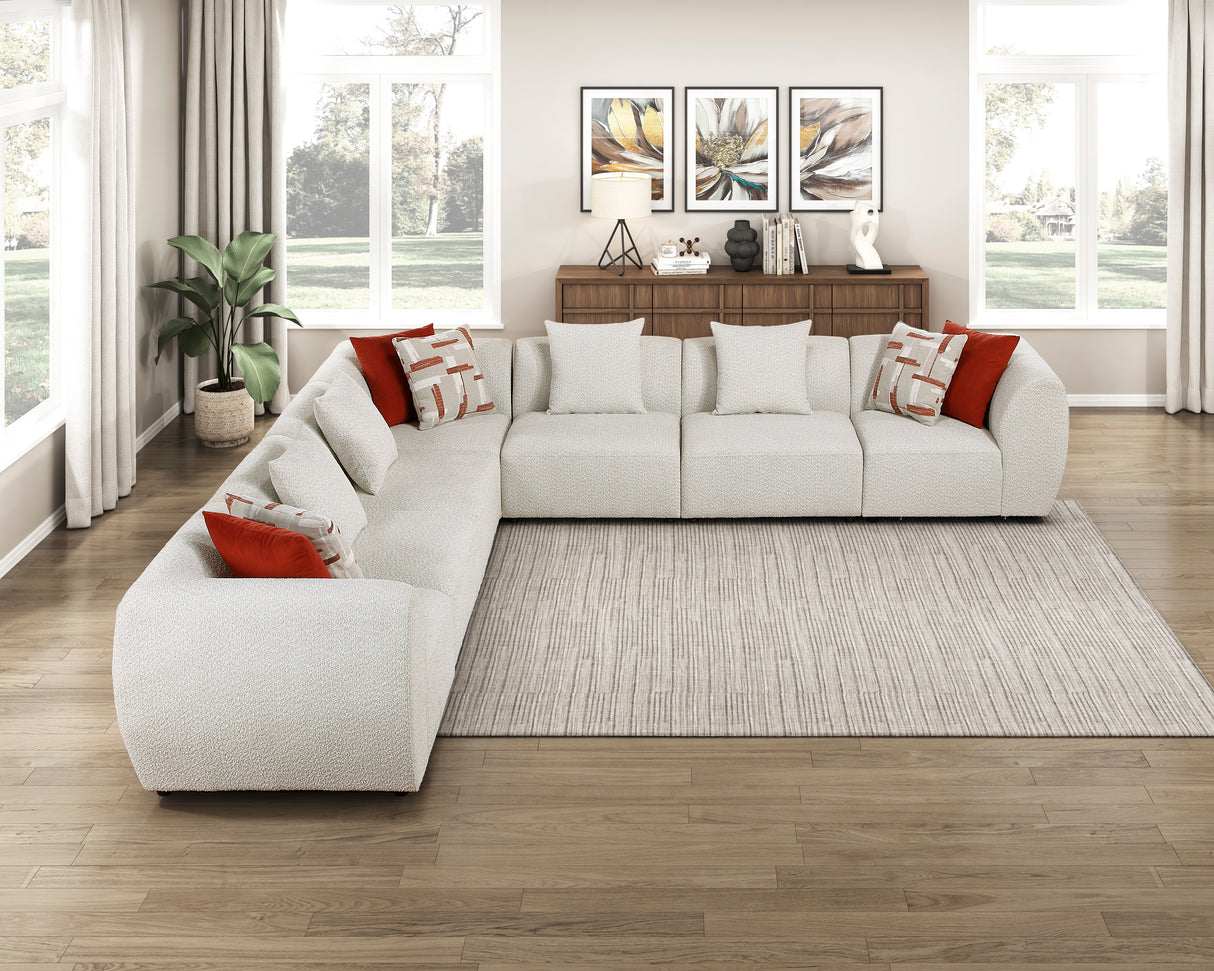 Franz Beige Chenille 7-Piece Modular Sectional from Homelegance - Luna Furniture