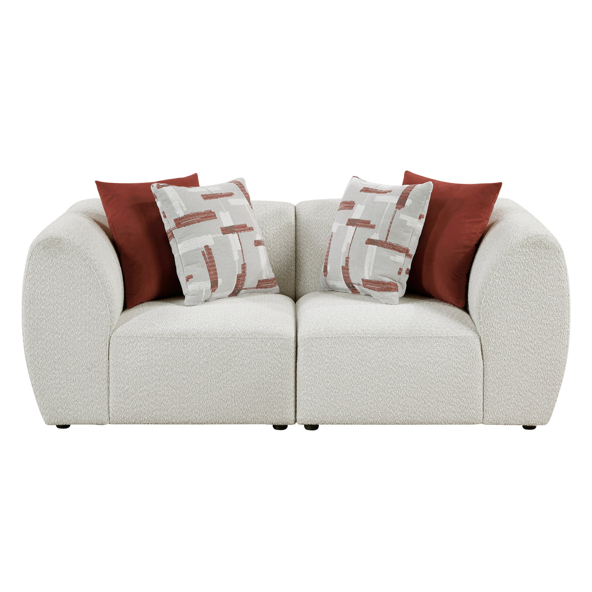 Franz Beige Chenille 3-Piece Modular Loveseat from Homelegance - Luna Furniture