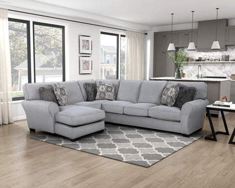 Kieran Gray 2-Piece Reversible Sectional from Homelegance - Luna Furniture