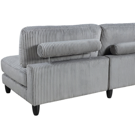 Robstown Gray 6-Piece Modular Sectional with Two Ottomans from Homelegance - Luna Furniture