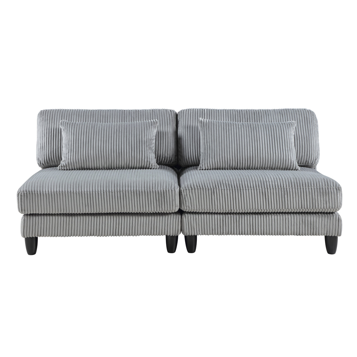 Robstown Gray 6-Piece Modular Sectional with Two Ottomans from Homelegance - Luna Furniture