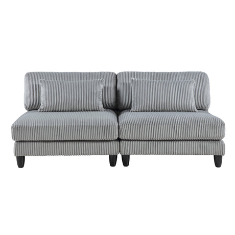 Robstown Gray 6-Piece Modular Sectional with Two Ottomans from Homelegance - Luna Furniture