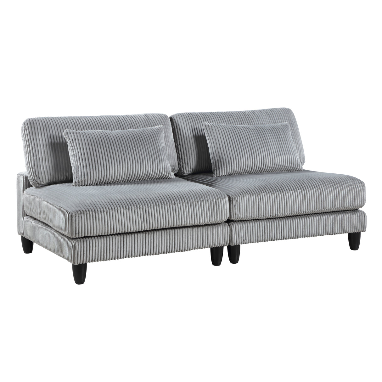 Robstown Gray 6-Piece Modular Sectional with Two Ottomans from Homelegance - Luna Furniture
