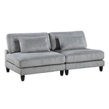 Robstown Gray 6-Piece Modular Sectional with Two Ottomans from Homelegance - Luna Furniture