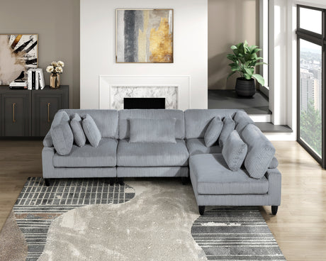 Robstown Gray 6-Piece Modular Sectional from Homelegance - Luna Furniture