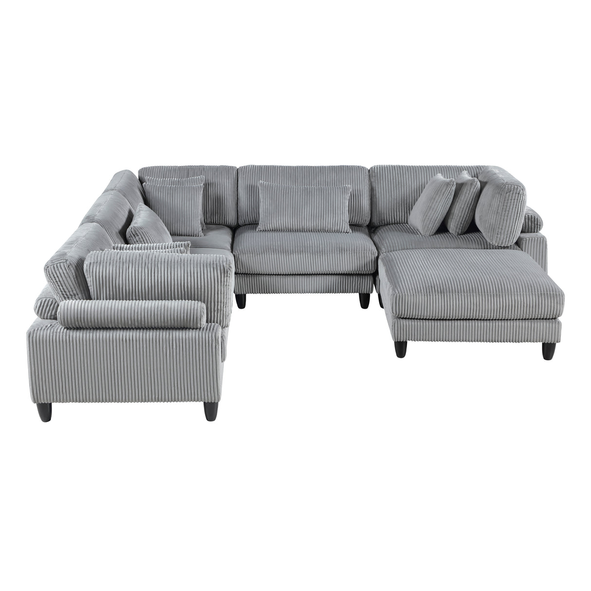 Robstown Gray 6-Piece Modular Sectional from Homelegance - Luna Furniture