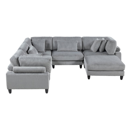 Robstown Gray 6-Piece Modular Sectional from Homelegance - Luna Furniture