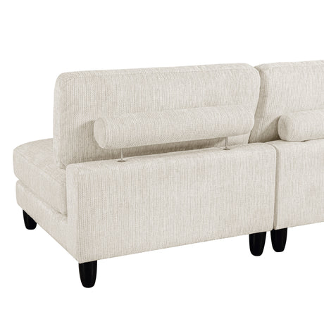 Robstown Beige 6-Piece Modular Sectional with Ottoman from Homelegance - Luna Furniture