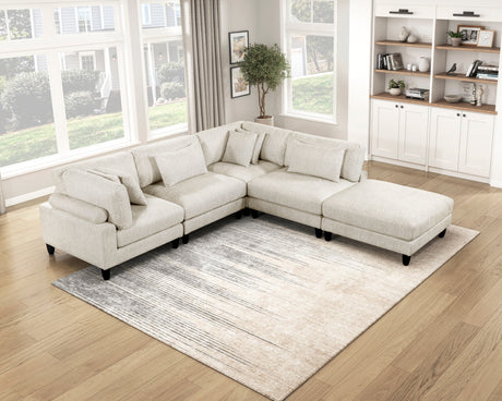Robstown Beige 6-Piece Modular Sectional with Ottoman from Homelegance - Luna Furniture