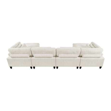 Robstown Beige 6-Piece Modular Sectional with Ottoman from Homelegance - Luna Furniture