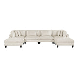 Robstown Beige 6-Piece Modular Sectional with Ottoman from Homelegance - Luna Furniture
