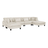 Robstown Beige 6-Piece Modular Sectional with Ottoman from Homelegance - Luna Furniture