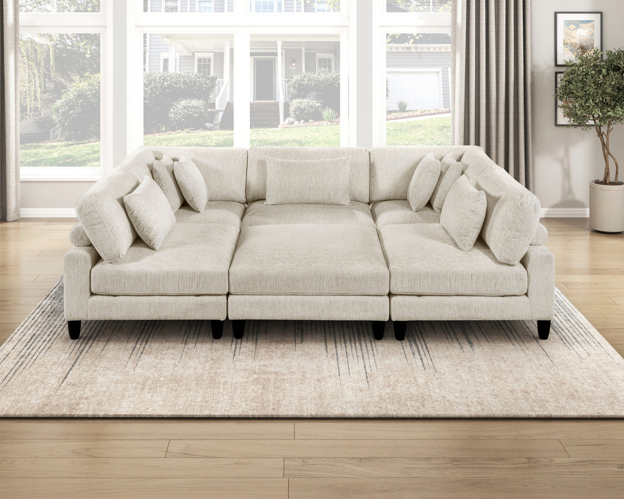 Robstown Beige 4-Piece Modular Sectional from Homelegance - Luna Furniture