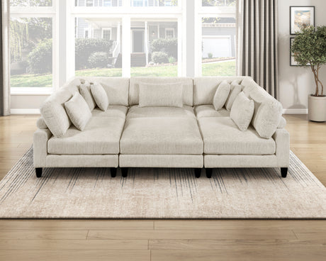Robstown Beige 4-Piece Modular Sectional from Homelegance - Luna Furniture