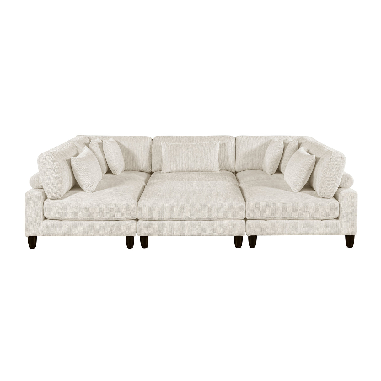 Robstown Beige 6-Piece Modular Sectional with Ottoman from Homelegance - Luna Furniture