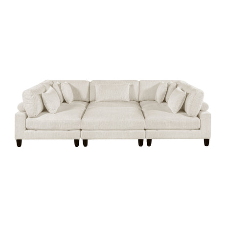 Robstown Beige 6-Piece Modular Sectional with Ottoman from Homelegance - Luna Furniture