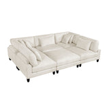 Robstown Beige 6-Piece Modular Sectional with Ottoman from Homelegance - Luna Furniture
