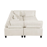 Robstown Beige 6-Piece Modular Sectional with Ottoman from Homelegance - Luna Furniture