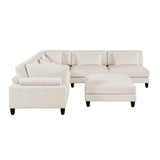 Robstown Beige 6-Piece Modular Sectional with Ottoman from Homelegance - Luna Furniture