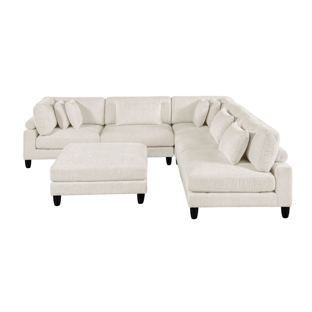 Robstown Beige 6-Piece Modular Sectional with Ottoman from Homelegance - Luna Furniture