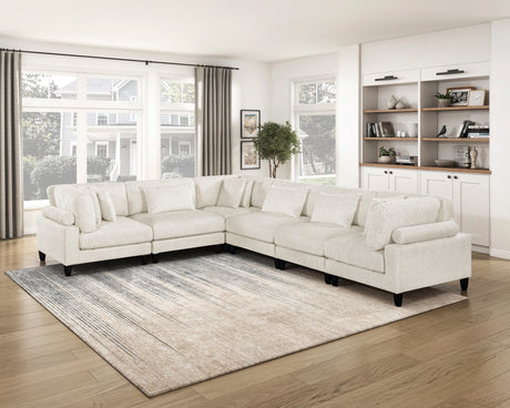 Robstown Beige 6-Piece Modular Sectional with Ottoman from Homelegance - Luna Furniture