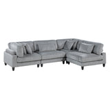 Robstown Gray 4-Piece Modular Sectional from Homelegance - Luna Furniture