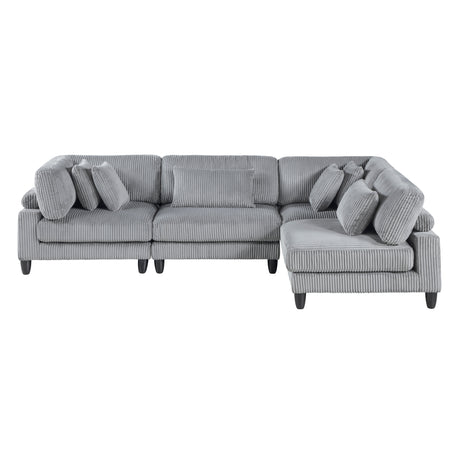Robstown Gray 4-Piece Modular Sectional from Homelegance - Luna Furniture