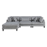 Robstown Gray 4-Piece Modular Sectional with Otttoman from Homelegance - Luna Furniture