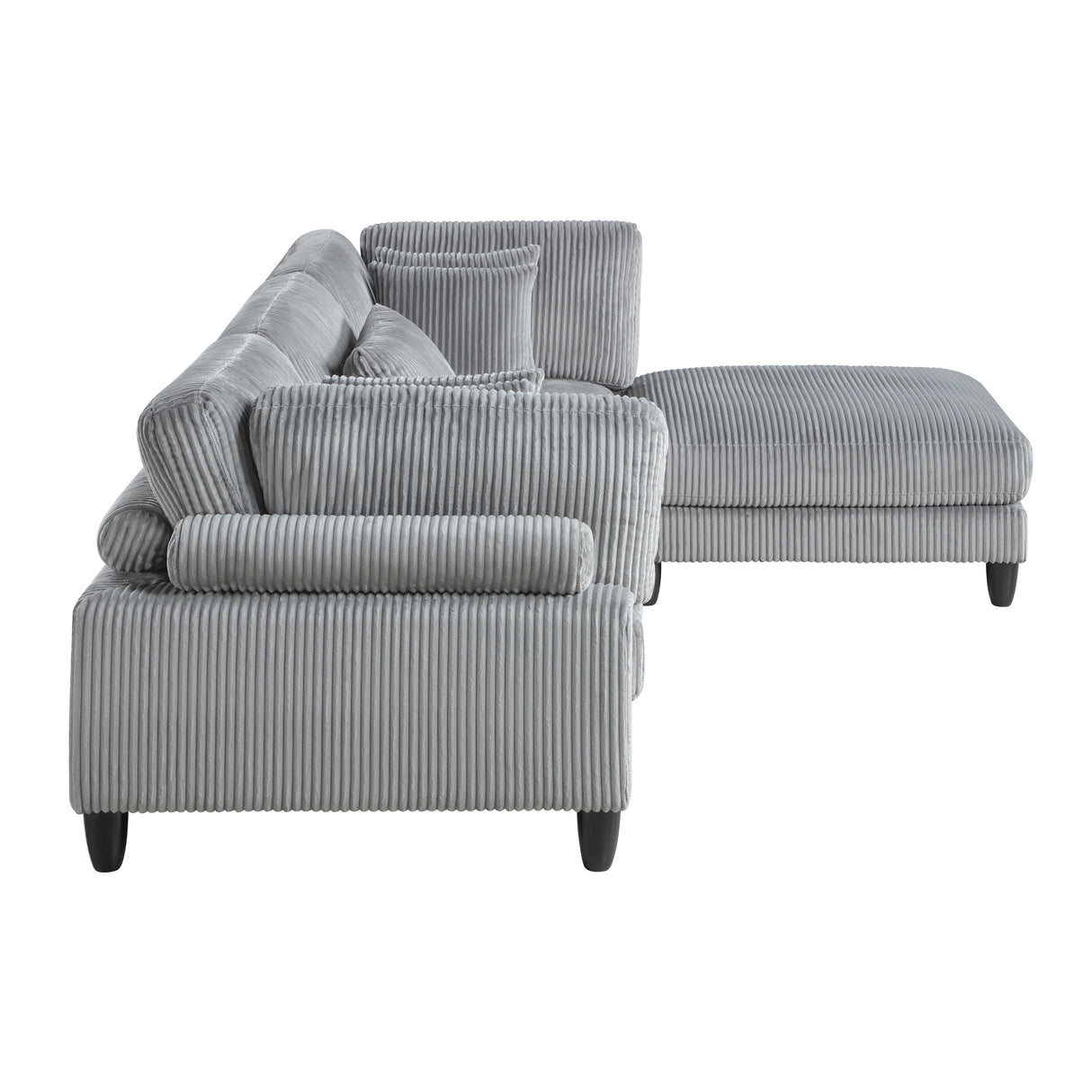 Robstown Gray 4-Piece Modular Sectional with Otttoman from Homelegance - Luna Furniture