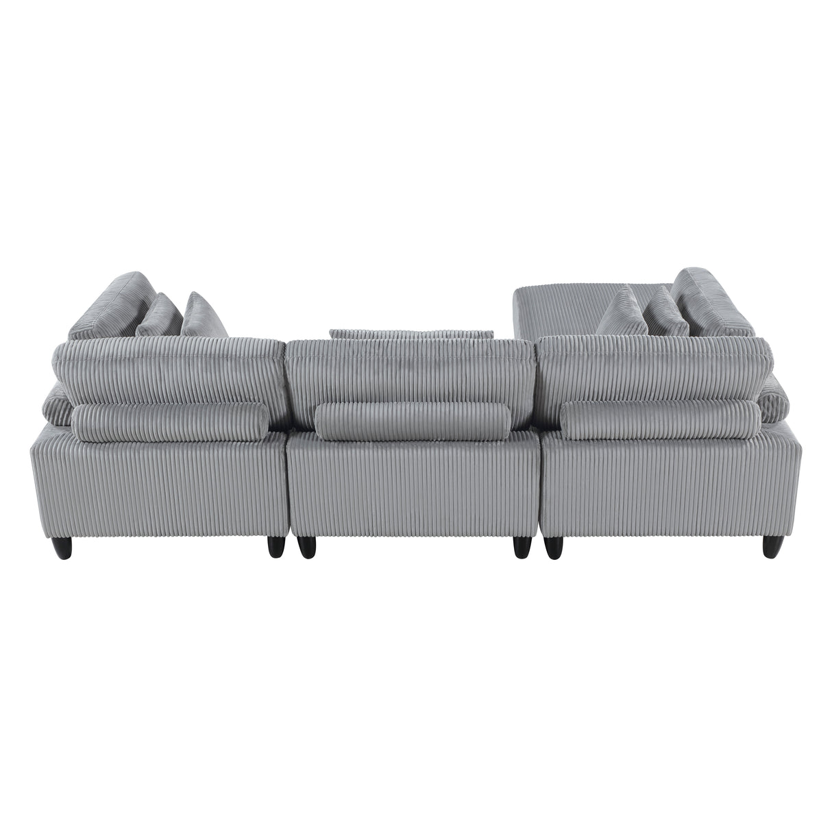 Robstown Gray 4-Piece Modular Sectional with Otttoman from Homelegance - Luna Furniture