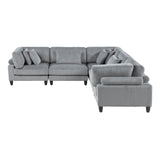 Robstown Gray 5-Piece Modular Sectional from Homelegance - Luna Furniture