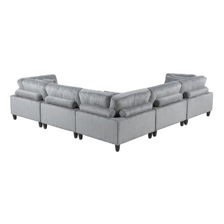 Robstown Gray 5-Piece Modular Sectional from Homelegance - Luna Furniture