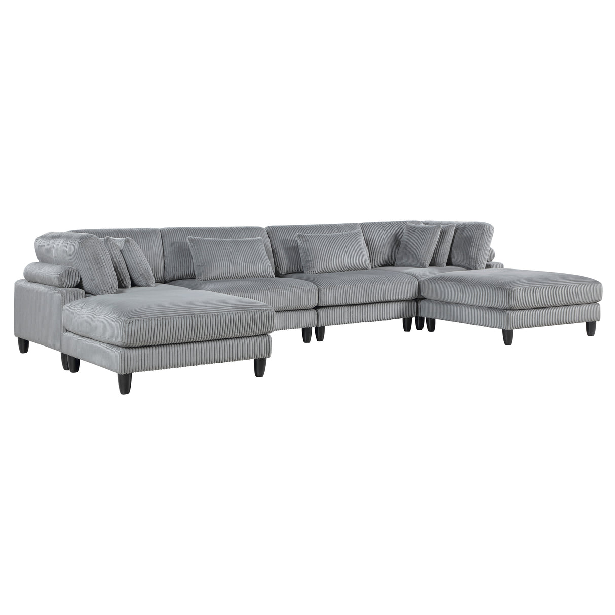 9688GY*62CR2AC2OT (6)6-Piece Modular Sectional with Ottomans from Homelegance - Luna Furniture